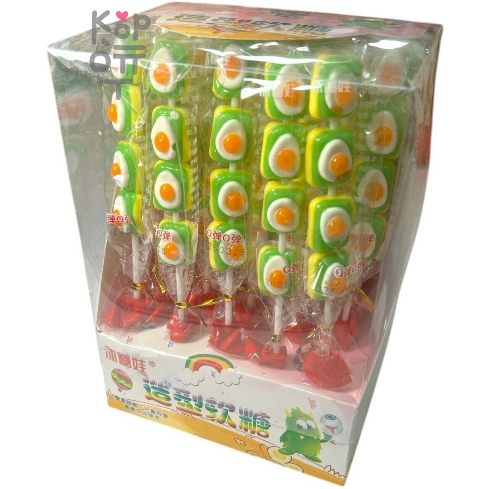 Жевательный фруктовый мармелад Shugar Baby Egg - Монстрик яичница на шпажке