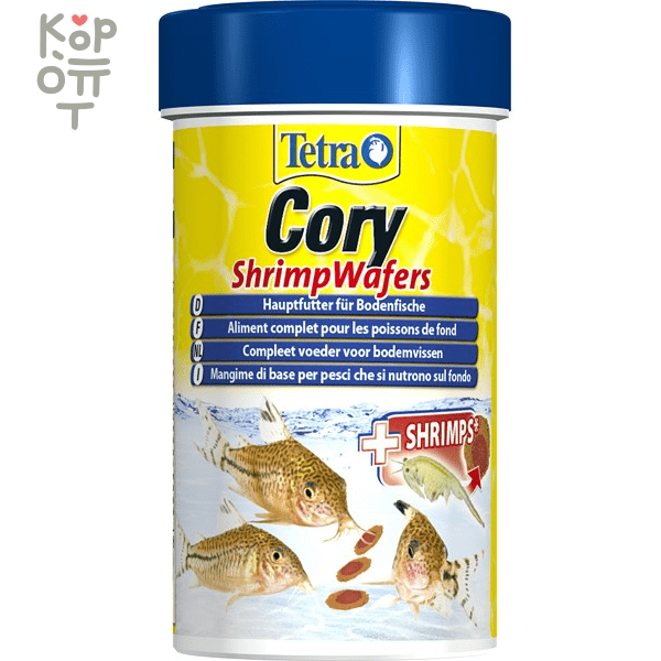 TetraCory Shrimp Wafers корм-пластинки с добавлением креветок для сомиков-коридорасов 100 мл