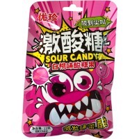 Кислая леденцовая карамель Sour Candy - Жутко кислые конфеты со вкусом Голубики