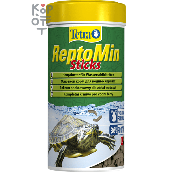Tetra ReptoMin корм в виде палочек для водных черепах 250мл.