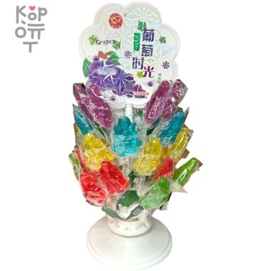 Леденцы на палочке Jiu Grapes гроздь Винограда — Корейские товары для всей семьи(КорОпт)