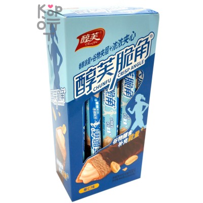 Chunfu Crisp Angle Cakes - Хрустящее злаковое Фитнес печенье с Арахисом и кремовой начинкой