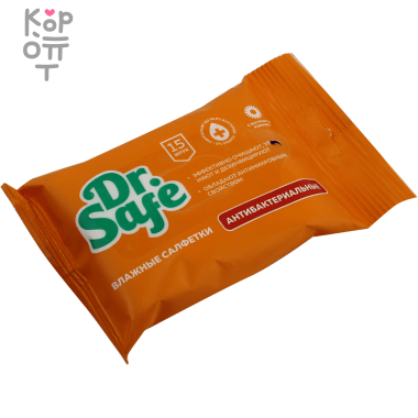 Dr. Safe салфетки для рук антибактериальные с экстрактом ромашки 15шт. — Корейские товары для всей семьи(КорОпт)