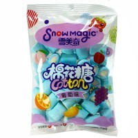 Маршмеллоу Snowmagic Ассорти вкусов Клубники, Персика, Винограда, Манго и Апельсина, фиолетовая упаковка, 138гр.