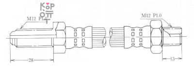 Шланг тормозной BH-U215 / SH52317 / BH22321F 46201-00Z13 L-583 мм SB Nagamochi