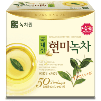 NOKCHAWON Korean Green Tea with Brown Rice Чай зеленый с коричневым рисом, 1,2 г × 50 пакетиков