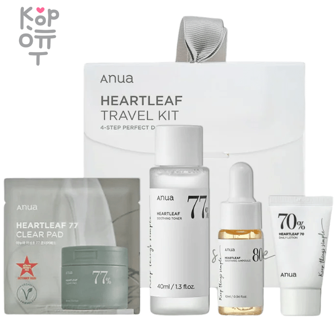 Anua Soothing Trial Kit - Набор уходовой косметики для женщин., купить с доставкой на дом **Anua Soothing Trial Kit** — набор уходовой косметики для женщин, который включает в себя всё необходимое для ухода за кожей. В состав набора входят: очищающее средство, тоник, сыворотка и увлажняющий крем.
