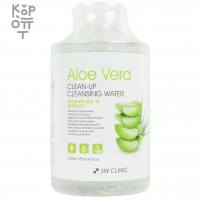 3W Clinic Clean-Up Cleansing Water - Очищающая вода для снятия макияжа 500мл.