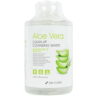 3W Clinic Clean-Up Cleansing Water - Очищающая вода для снятия макияжа 500мл.