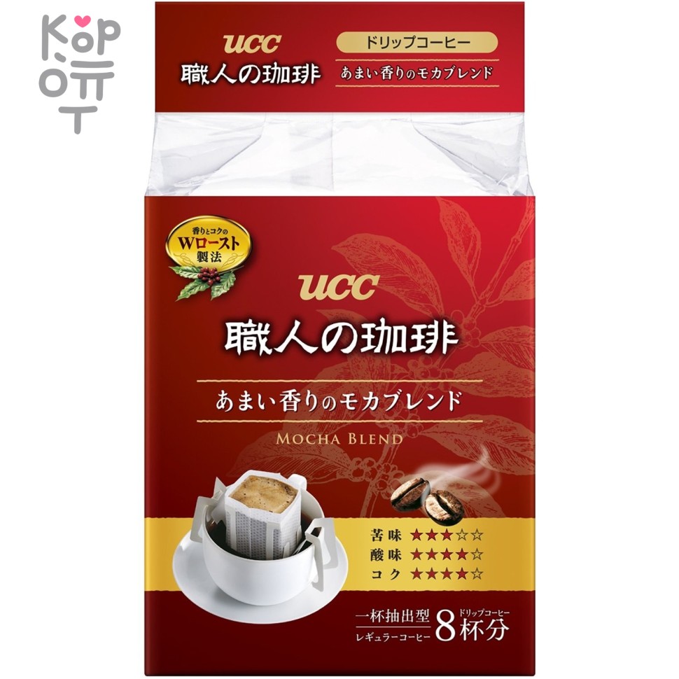 UCC Mocha Blend - Кофе Мока Бленд молотый, фильтр-пакет 7гр.*8шт., купить с доставкой на дом фото 1 — Корейские товары для всей семьи(КорОпт)