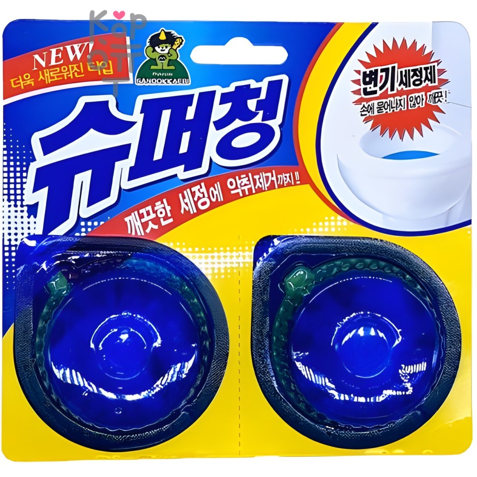 Sandokkaebi Super Chang - Очищающая таблетка для унитаза, 40гр., Коробка 2шт.