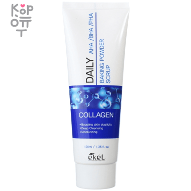 Ekel DAILY Baking Powder Scrup - Скраб для лица с AHA/BHA/PHA кислотами и Коллагеном 120мл. — Корейские товары для всей семьи(КорОпт)