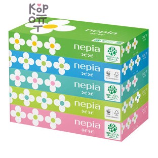 NEPIA "nepi nepi mate" — Бумажные двухслойные салфетки 150 шт. (спайка 5 пачек)
