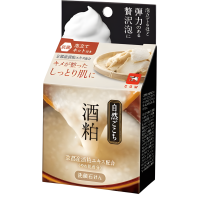 Cow Shizen Gokochi - Пенящееся мыло для лица с бардой саке, растительной плацентой 80гр.