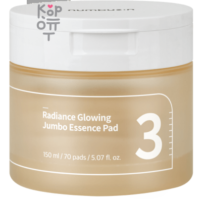 Numbuzin No.3 Radiance Glowing Jumbo Essence Pad - Тонер-пэды с ферментами для сияния кожи 150мл.*70 шт.