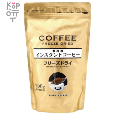 Кофе растворимый Seiko Coffee Commercial Instant coffee Freeze-dry, 200гр. — Корейские товары для всей семьи(КорОпт)