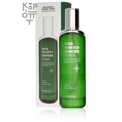 LEBELAGE Cica Madecassoide Toner - Успокаивающий и осветляющий тонер, содержащий мадекассосид, шикава, 120мл. 