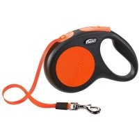 flexi рулетка Limited Edition New Neon светоотражающая лента 5м., оранжевый неон.