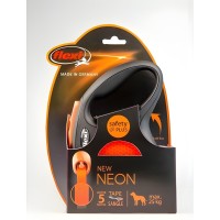 flexi рулетка Limited Edition New Neon светоотражающая лента 5м., оранжевый неон.