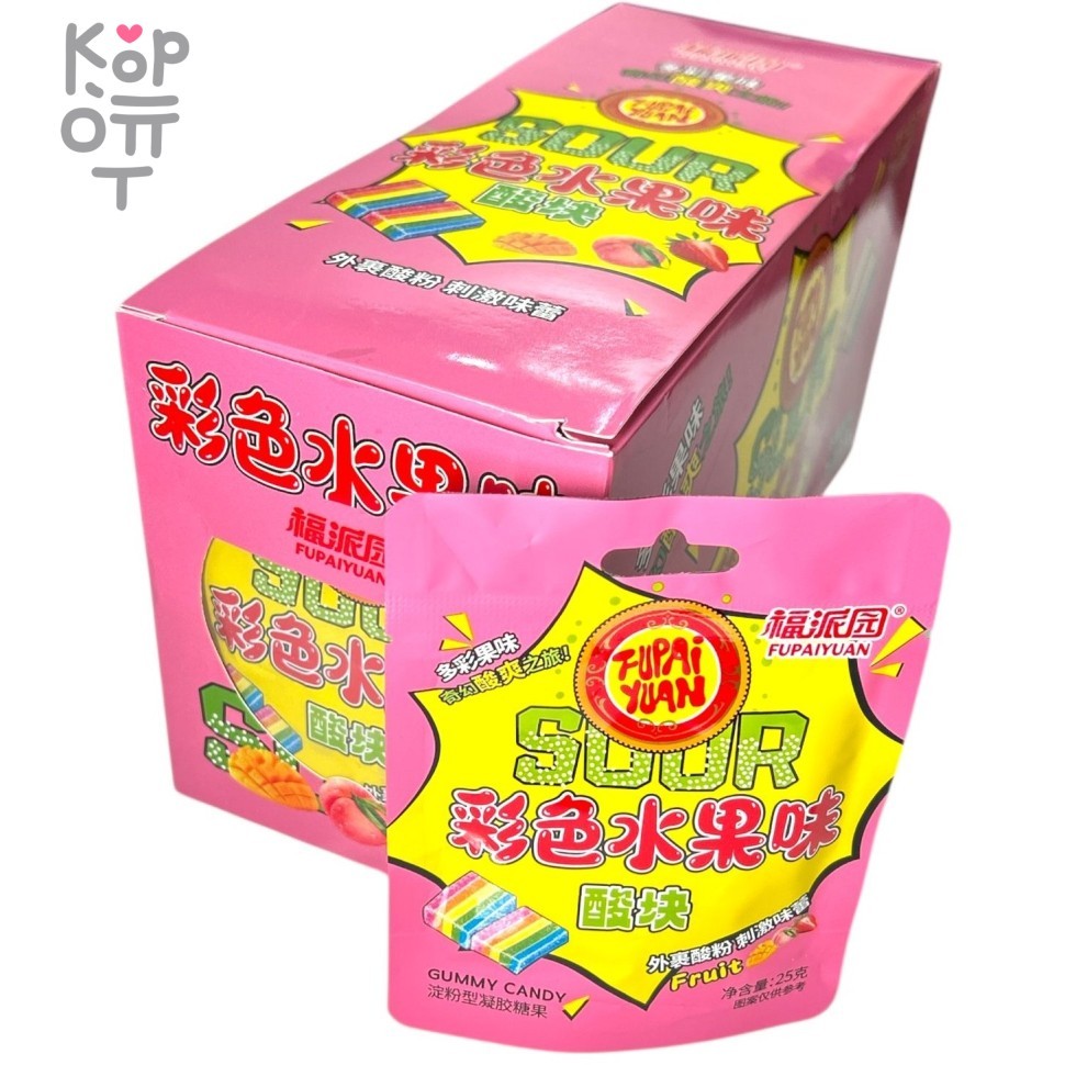 Мармелад Fupai Sour Acid Candy - Фруктовые полоски со вкусом Манго, купить с доставкой на дом фото 1 &mdash; Корейские товары для всей семьи(КорОпт)