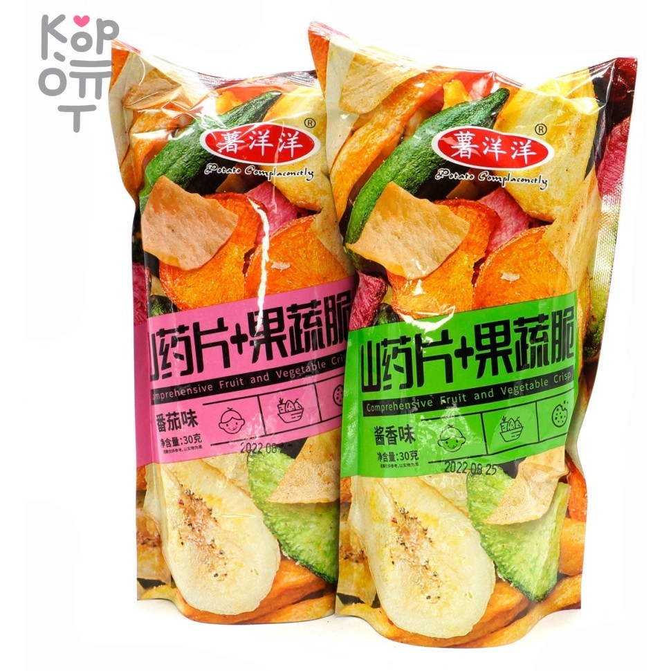 Чипсы Potato Complacently со вкусом фруктов и овощей, 33гр., купить с доставкой на дом фото 1 &mdash; Корейские товары для всей семьи(КорОпт)