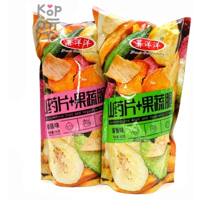 Чипсы Potato Complacently со вкусом фруктов и овощей, 33гр.