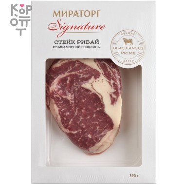 Мираторг Signature Рибай - Стейк из мраморной говядины 390гр.  &mdash; Корейские товары для всей семьи(КорОпт)