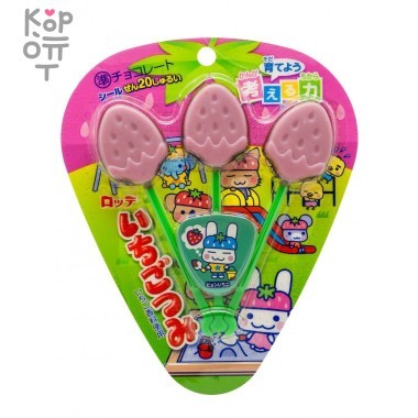 LOTTE Ichigo Tsumi - Клубничный Шоколад на палочке 11гр. — Корейские товары для всей семьи(КорОпт)