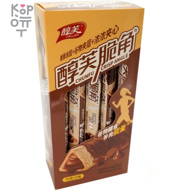 Chunfu Crisp Angle Cakes - Хрустящее злаковое Фитнес печенье с Шоколадом и кремовой начинкой — Корейские товары для всей семьи(КорОпт)