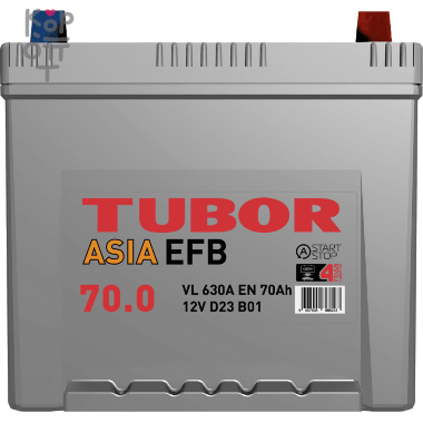 Аккумулятор TUBOR ASIA EFB 6СТ-70.0 VL B01, 70A, D23 ( L ) — Корейские товары для всей семьи(КорОпт)