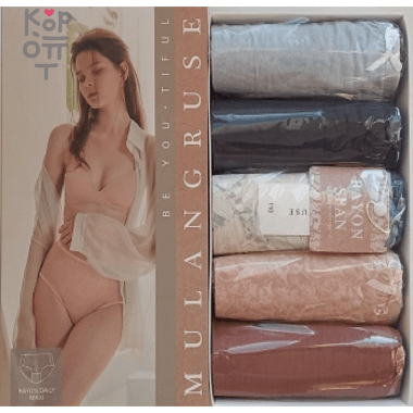 Трусы женские высокие, упаковка 5 штук. Ю.Корея     — Корейские товары для всей семьи(КорОпт)