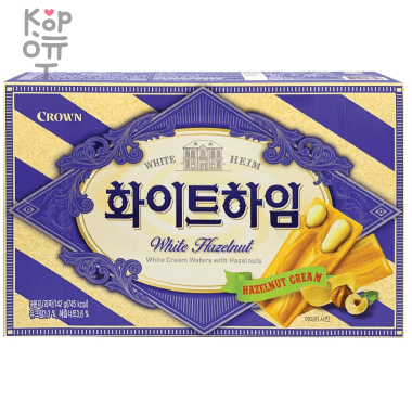 Crown White Heim Печенье со сливочным кремом и фундуком, 142гр.  &mdash; Корейские товары для всей семьи(КорОпт)