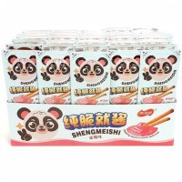 Печенье ShengMeishi Dipping Sauce Cookie Bars Kids - Бисквитное печенье Мишка с нежным клубничным соусом, 25гр.