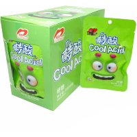 Кислая освежающая карамель Luxing Cool Acid Sour Candy - Крутая кислота со вкусом ледяного Яблока