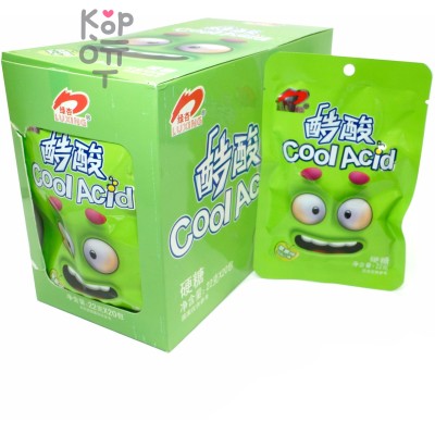 Кислая освежающая карамель Luxing Cool Acid Sour Candy - Крутая кислота со вкусом ледяного Яблока