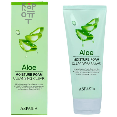 Aspasia Aloe Moisture Cleansing Foam - Увлажняющая пенка для умывания с экстрактом Алоэ 180мл. 