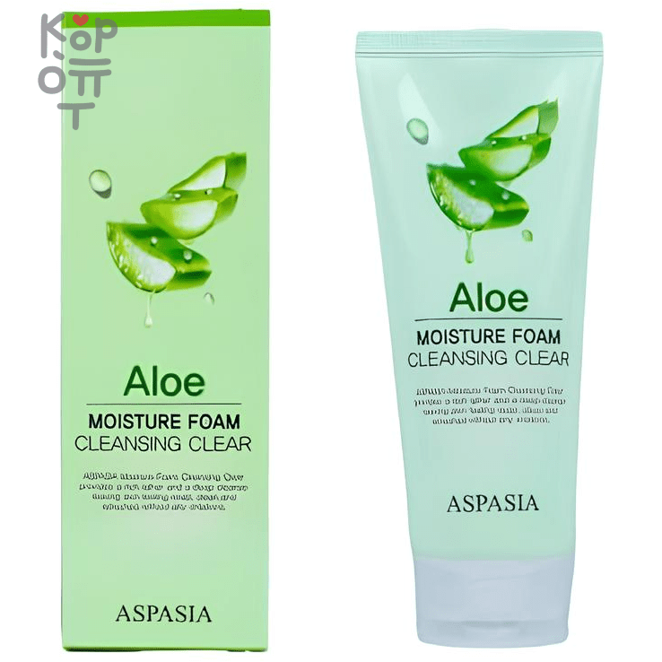Aspasia Aloe Moisture Cleansing Foam - Увлажняющая пенка для умывания с экстрактом Алоэ 180мл.  фото 1 &mdash; Корейские товары для всей семьи(КорОпт)
