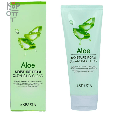 Aspasia Aloe Moisture Cleansing Foam - Увлажняющая пенка для умывания с экстрактом Алоэ 180мл.  — Корейские товары для всей семьи(КорОпт)