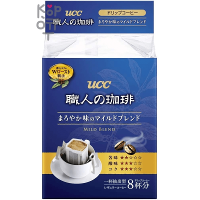 UCC Mild Blend - Кофе Маилд Бленд молотый, фильтр-пакет 7 г, Коробка 8 шт.