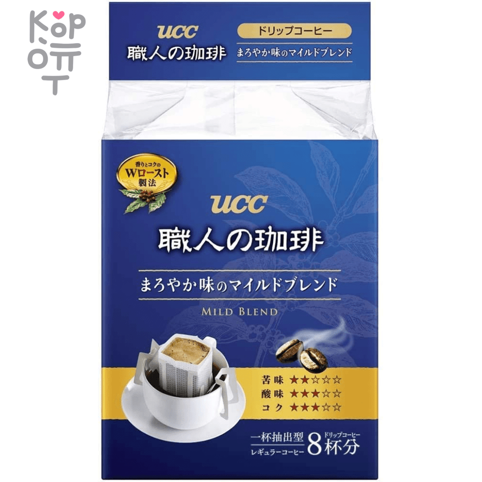 UCC Mild Blend - Кофе Маилд Бленд молотый, фильтр-пакет 7гр.*8шт.