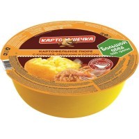 Картошечка Пюре с курицей и гренками + соус Барбекю, 72 г