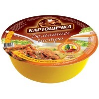 Картошечка Пюре с курицей и гренками + соус Барбекю, 72 г