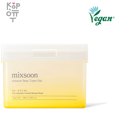 mixsoon Bean Toner Pad - Тонер-пэды с ферментированным экстрактом Соевых Бобов 280мл./70шт.  — Корейские товары для всей семьи(КорОпт)