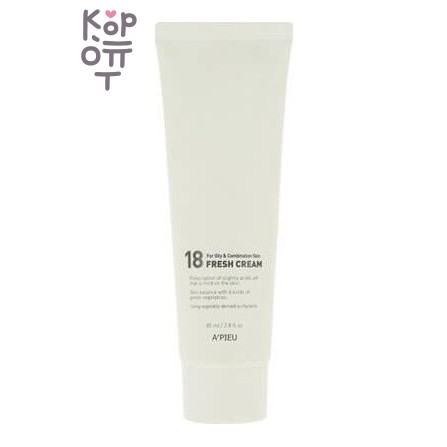 A'Pieu — 18 Fresh Cream — Освежающий крем для лица для жирной и комбинированной кожи, 85 мл