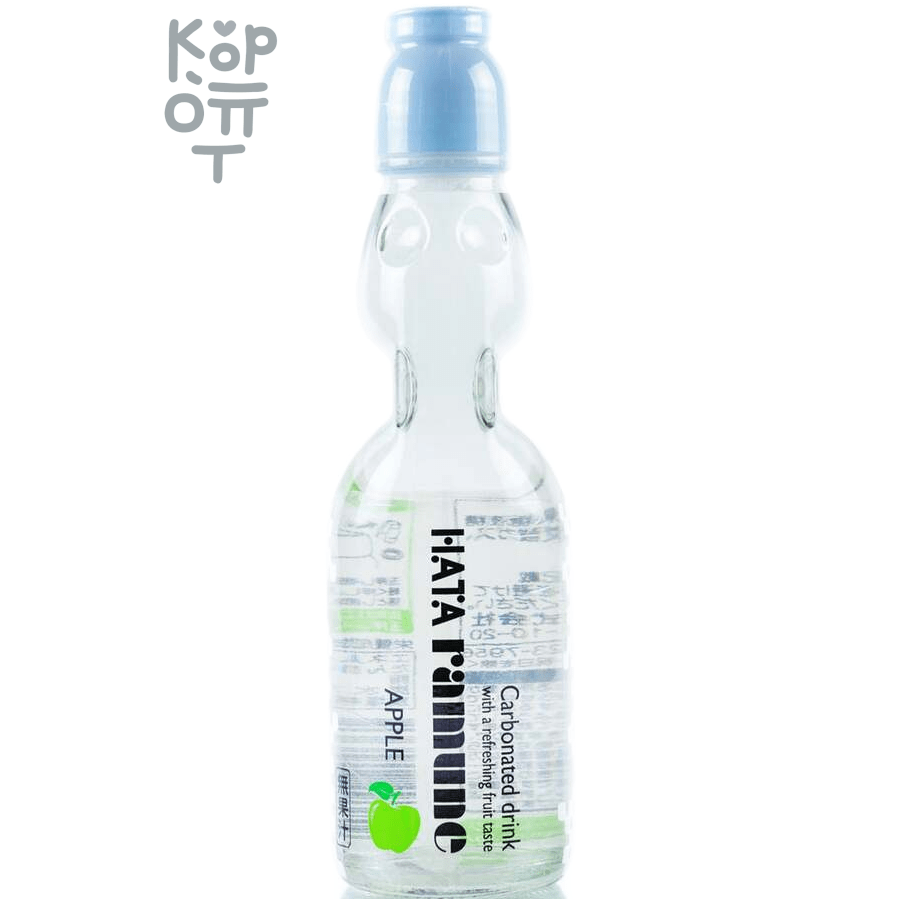 Напиток безалкогольный газированный Hata Kosen Apple Ramune - Рамуне со вкусом Яблока, 200мл.