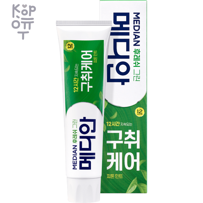 MEDIAN Fresh Green Toothpaste - Зубная паста с экстрактом Зеленого Чая 120гр. , купить с доставкой на дом фото 1 &mdash; Корейские товары для всей семьи(КорОпт)
