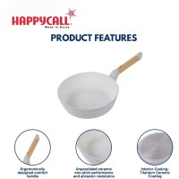 Сковорода ВОК Happycall Sonora Titanium Ceramic WOK Frying Pan, 26см