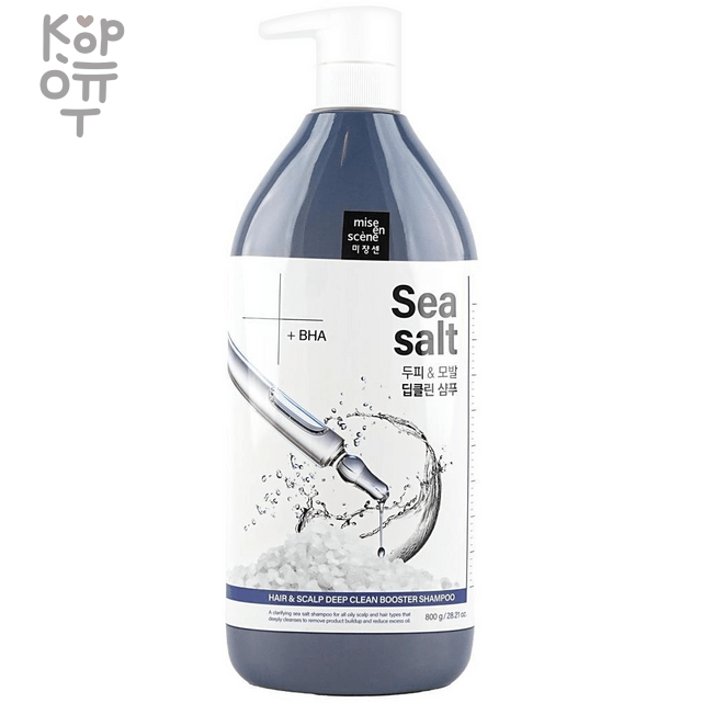 Mise en Scene Hair&Sclap Deep Clean Booster Shampoo Sea Salt + BHA - Глубокоочищающий шампунь с Морской Солью 800мл., купить с доставкой на дом фото 1 — Корейские товары для всей семьи(КорОпт)