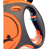 Рулетка flexi XTREME L  лента оранжевая.