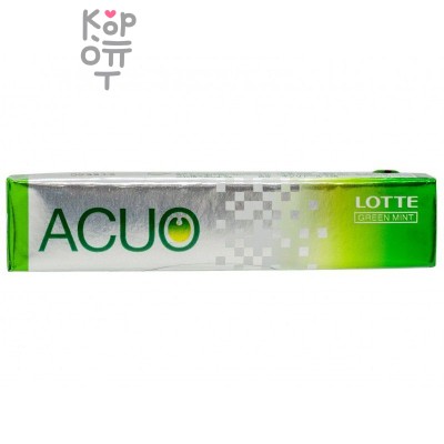 Lotte ACUO - Резинка жевательная зелёная мята, 21гр.*20шт. в блоке